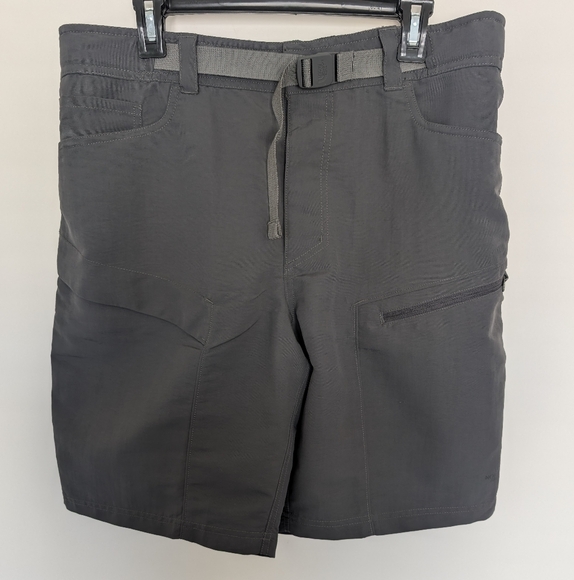 NWT The North Face Cargo Shorts Mens Size L Gray Nylon Belted Hiking Outdoors - Picture 1 of 11